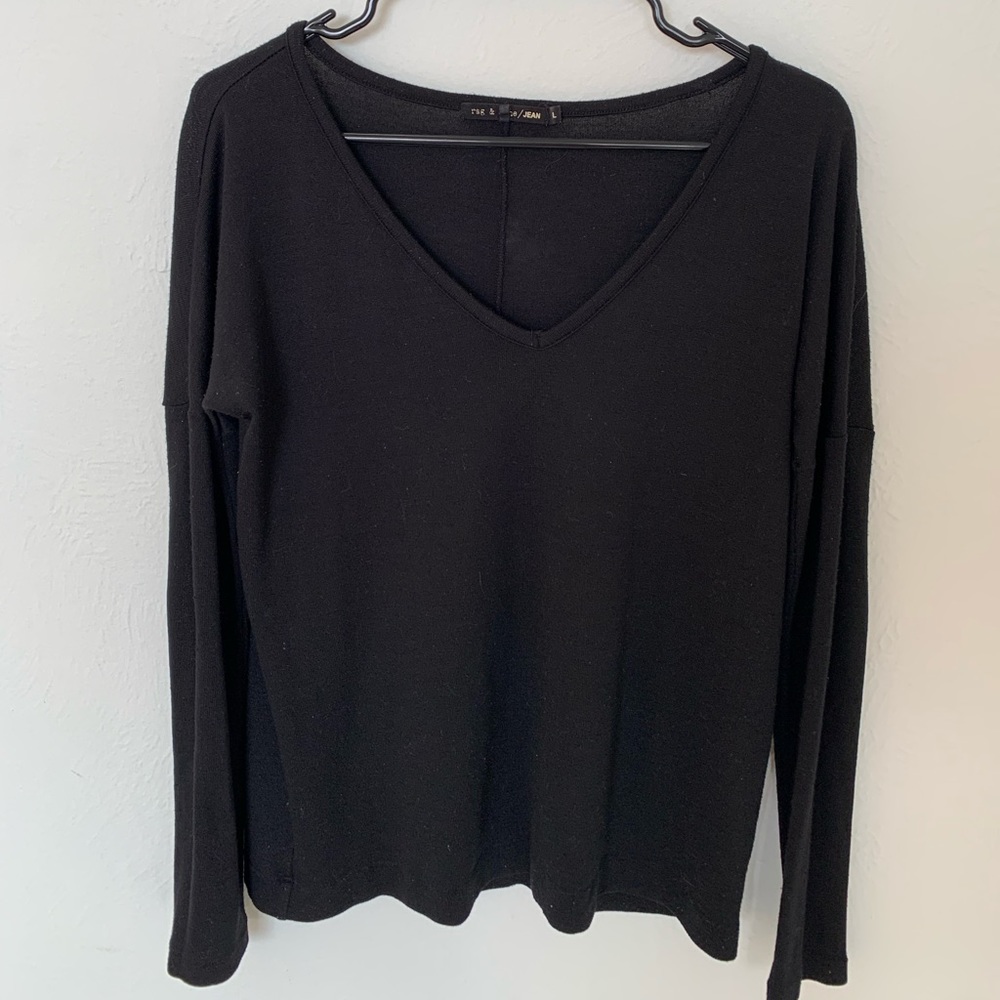 Rag and Bone black v neck sweater